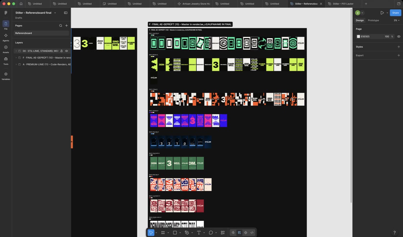 Figma-Referenzboard mit Creative Frames